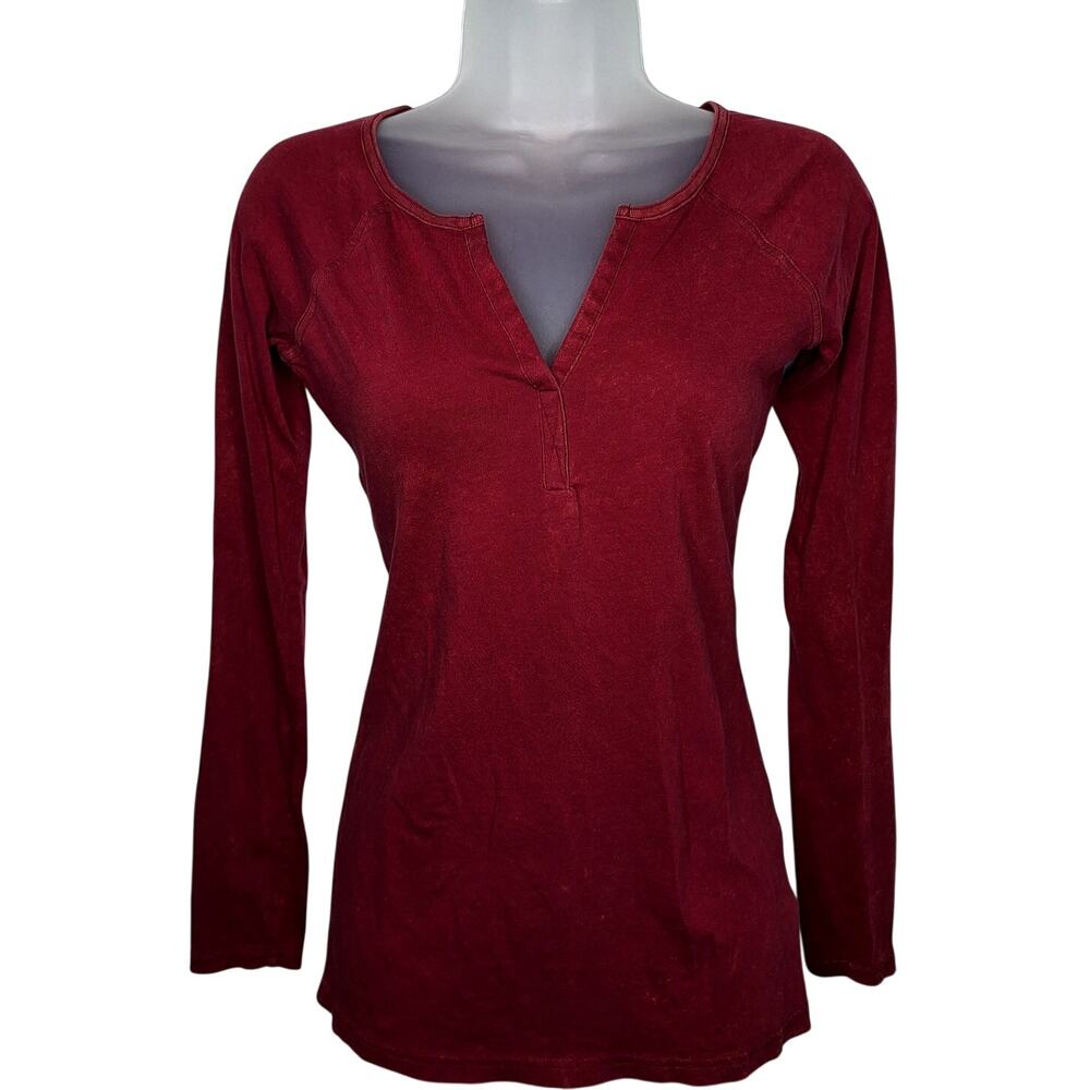 Y2K Mossimo Long Sleeve Henley Top Bella Swan Small Fitted Raglan Grunge Elena
